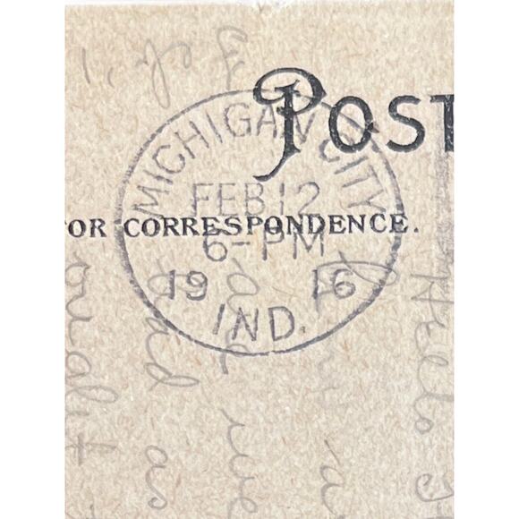 Antique 1916 Ephemera Valentine Greeting Postcard Heart Dove Bow Quiver Arrows - Picture 6 of 7